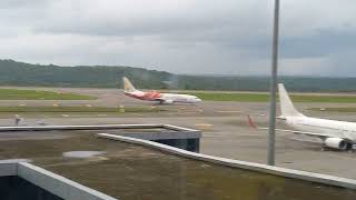 kannur international AirportFlight movement seen from viewers gallery [upl. by Llednar]