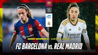 Barcelona vs Real Madrid  Liga F 202324 Matchday 9 Full Match [upl. by Crispen90]