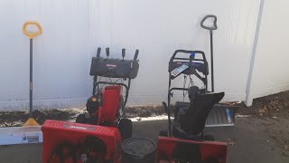 Toro Snowmaster Q724 vs Craftsman 26 inch my reviews on both [upl. by Aelanej284]