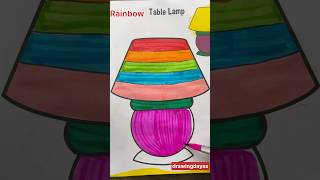 DIY Rainbow 🌈🌈 Table Lamp 😱 Art art shorts ytshorts diy kids [upl. by Yolanthe797]