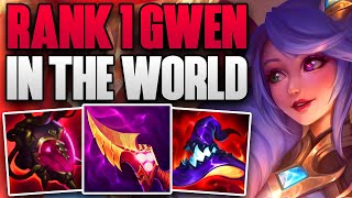 RANK 1 GWEN IN THE WORLD AMAZING TOP GAMEPLAY  CHALLENGER GWEN TOP  Patch 1420 S14 [upl. by Farly598]