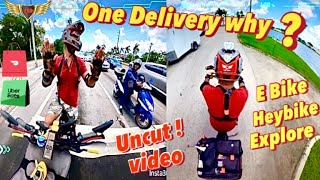 Quit after one delivery🤢ebike food delivery heybike explore Uber eats amp DoorDash [upl. by Lerrej]