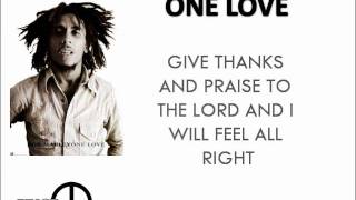 Bob Marley  One Love Lyrics [upl. by Nevile]