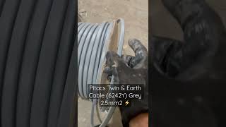 Pitacs Twin amp Earth Cable 6242Y Grey 25mm2 diy youtubeshorts tiktok highlights work cable [upl. by Ylatan231]