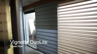 Hunter Douglas Vignette with DuoLite Operating System and motorized PowerView at Carolina Blinds [upl. by Jordana]