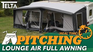 Telta Lounge Air Full Awning Pitching amp Packing Real Time Video [upl. by Goda]