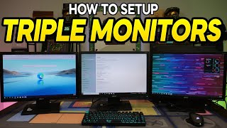 How To Setup Triple Monitors in 2023  Multiple StepByStep [upl. by Nance]