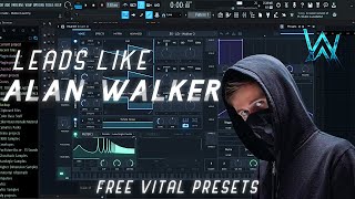 FREE VITAL PRESETS  Making Leads Like Alan Walker in Vital [upl. by Ahsrop600]