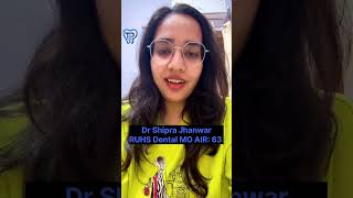 RUHS Dental Officer 2024 Exam Topper Dr Shipra RUHS Dental MO AIR63 GENruhs rajasthandentalmo [upl. by Yeh]