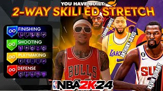 93 MID  91 3PT  90 REBOUND quot2WAY SKILLED STRETCHquot CAN DO EVERYTHING BEST BIGMAN BUILD IN NBA2K24 [upl. by Kezer]