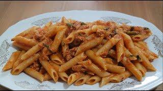 টুনা দিয়ে পেন্নে পাস্তা  ITALIAN Pasta al tonno PENNE  Tuna Pasta Recipe [upl. by Lovash]