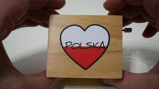 Pozytywka hymn Polski Polish anthem music box review and slide show [upl. by Ahsinev]