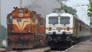 Powerful DOUBLE DIESEL Trains and Single ELECTRIC Trains at Full SPEED  Musical Track SOUNDs  I R [upl. by Ahtnamys]