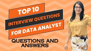 Top 10 data analyst interview questions dataanalytics dataanalysis jobinterview [upl. by Atla]