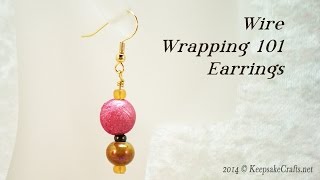 Wire Wrapping 101  Simple Beaded Earrings Tutorial [upl. by Becket]