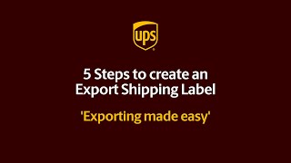 How to Create a UPS International Shipping Label in 5 Easy Steps [upl. by Hymie]