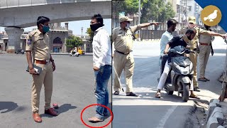 Hyderabad police punishment against violation of Lockdown [upl. by Eelana]