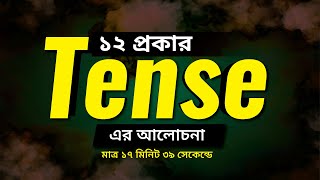 Tense and Its 12 Kinds  Tenseশেখার সবচেয়ে সহজ পদ্ধতি [upl. by Kalbli]