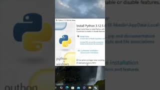 coding pythonprogramming python Install python in windows 10 [upl. by Esra454]