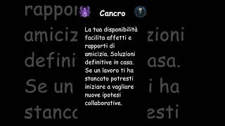 Cancro oroscopo di venerdì 8 novembre 2024 dalla Stanza Esoterica short [upl. by Dena]