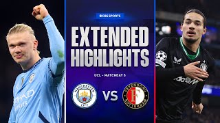 Man City vs Feyenoord Extended Highlights  UCL League Phase MD 5  CBS Sports Golazo [upl. by Ylera]