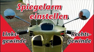 Vespa GTS  Spiegelarm einstellen  Tutorial [upl. by Griffin]