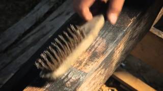 Japanese technique of preservingantiquing wood quotShousugiban Yakisugi 焼き杉quot [upl. by Rosecan]