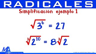 Simplificación de radicales  Parte 1 principiantes [upl. by Rozelle609]