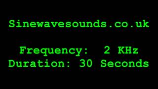 2KHz  2000 Hz Test tone  Sound  Tweeter Test [upl. by Ydnar]