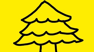 how to draw christmas tree easy numbers 33333 ow to draw christmas tree easy christmas tree [upl. by Aicelav396]