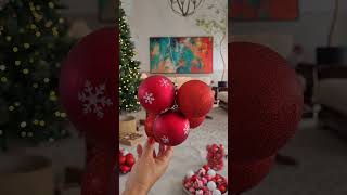 Como fazer arranjo de bolas de natal em cascata  Natal 2024 natal2024 decoracaonatalina [upl. by Ahseki]