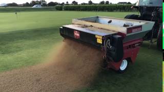 Topdressing approaches at Royal Cinque Ports Golf Club [upl. by Haeli]