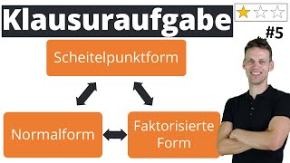 Quadratische Funktionen  Abschlussprüfung  Klassenarbeit  Einfach 5 [upl. by Kcirnek129]