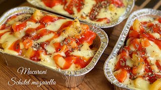 CARA MEMBUAT MACARONI SCHOTEL MOZARELLA PANGGANG TANPA OVEN [upl. by Nelra444]