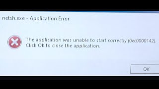 Fix netshexe Application Error 0xc0000142 On Windows 11 [upl. by Ayatan71]