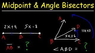 Angle Bisector Theorem  Midpoints amp Line Segments [upl. by Skerl647]