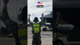 Hand Signals to Guide B2 Spirit During Takeoff for Bomber Mission [upl. by Dasie757]