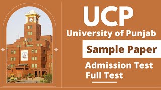 University Central Of Punjab Admission Test 2022 UCP Sample PaperPreparation Material [upl. by Beverie662]