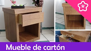 Hacer un Mueble de cartón con apariencia de madera DIY  DecoAndCrafts [upl. by Atekin]