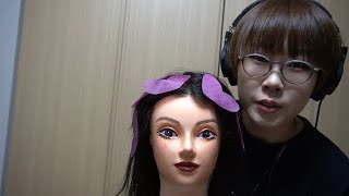 ASMR Real Makeup on Mannequin Whispered [upl. by Solley]