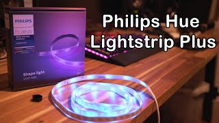 Philips Hue Lightstrip Plus Unboxing Install amp Review [upl. by Sirak830]