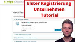 Elster Registrierung Unternehmen 2023 [upl. by Etteloiv]