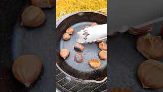 Lets Roast Chestnuts on a Charcoal Grill 🌰🔥 chestnuts [upl. by Okechuku]