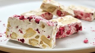 Soft and Easy nougat recipe Homemade nougat [upl. by Namajneb]