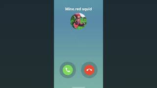 Mine Red squid phone 📱 call 🤯shortsminecraft ringtone trending [upl. by Sedlik]