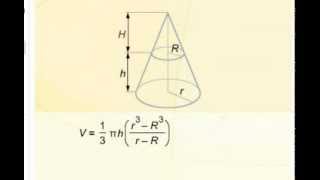 how to find the volume of a frustum of a cone [upl. by Jaquenette]