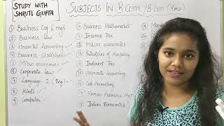 Subjects in Bcom  Bcom hons Complete detail ✅💯 subjectsinbcom bcom studywithshrutigupta [upl. by Plusch111]