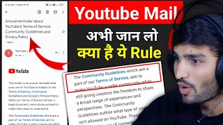 Annual reminder about YouTube’s Terms of Service Community Guidelines and Privacy Policy Kya hai [upl. by Ciprian]