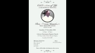 CELEBRATION OF LIFE SERVICE REV CANON JONATHAN NEE ARDDAY OTOO [upl. by Ayotahs]