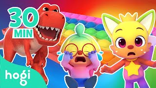 BEST Learn Colors and Sing Along with Hogi｜Pop It Boo Boo Dinosaurs for Kids｜Hogi Pinkfong [upl. by Helaina]